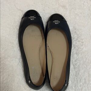 Coach Women's Black Peep Toe Loafers